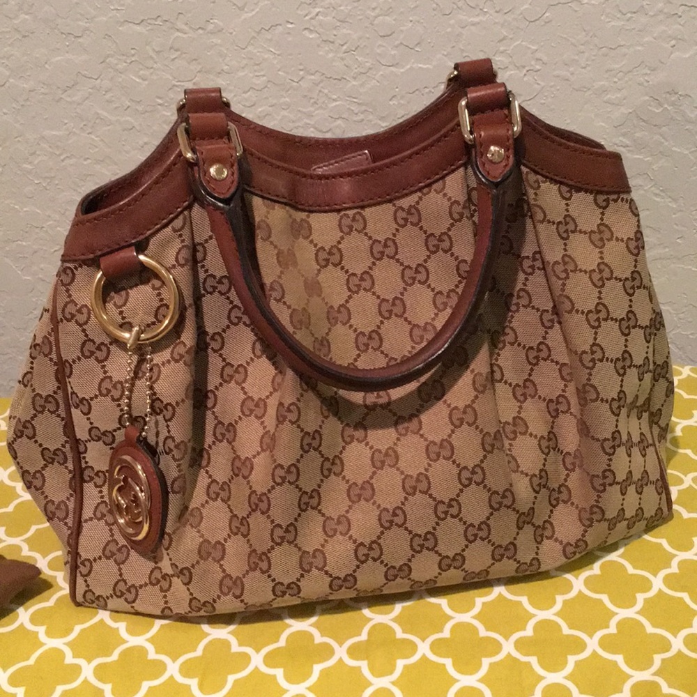 Gucci Sukey Cognac Bag